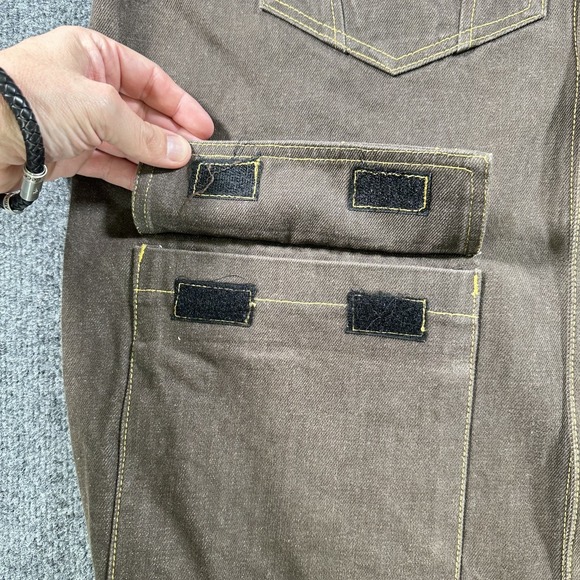 VTG DISS JEANS Jacket Men's L Brown Oversize Baggy Denim Hip Hop Streetwear 90s - Picture 10 of 12